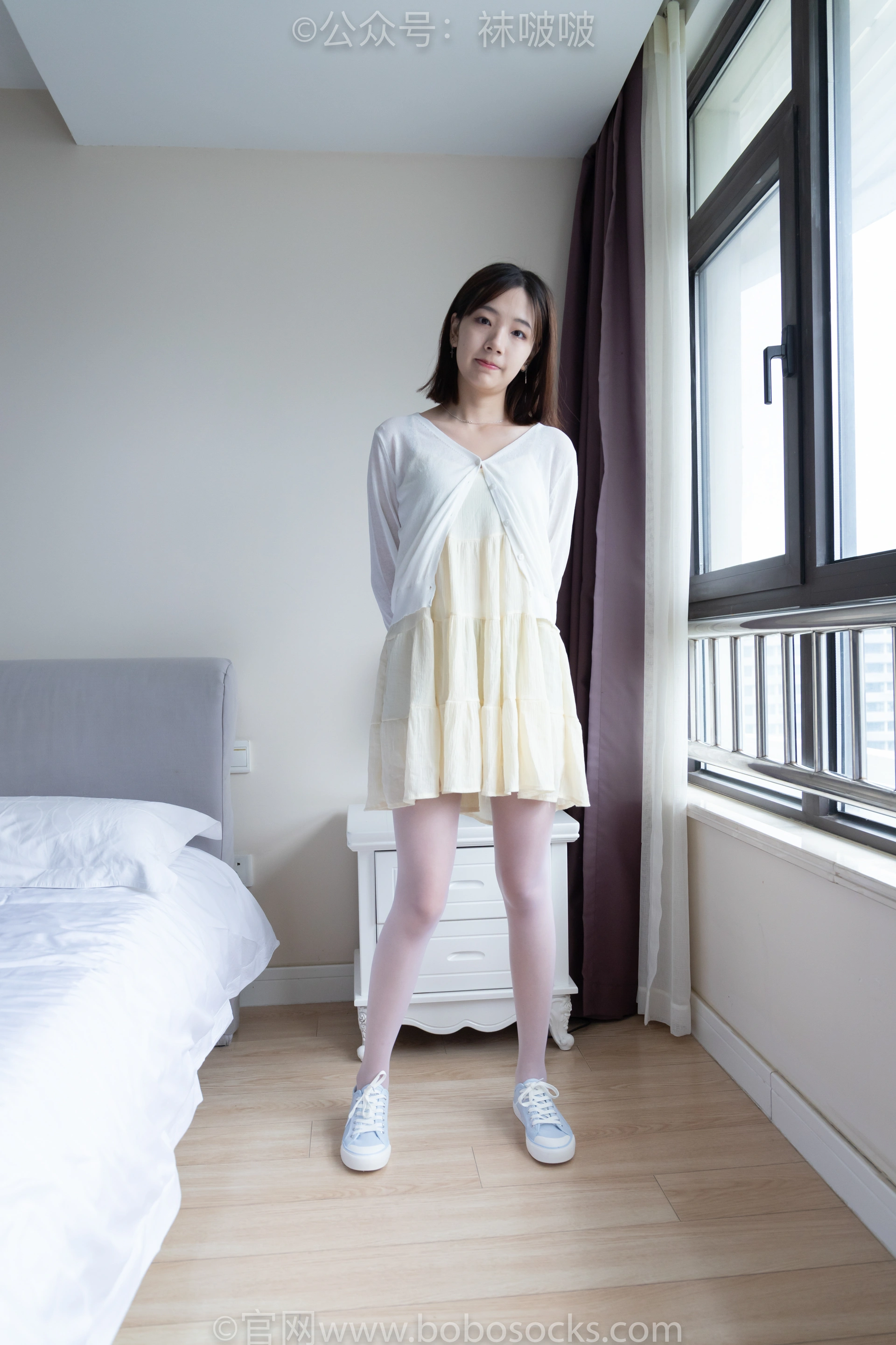 [BoBoSocks袜啵啵]NO.005 小甜豆-帆布鞋、薄白丝 0