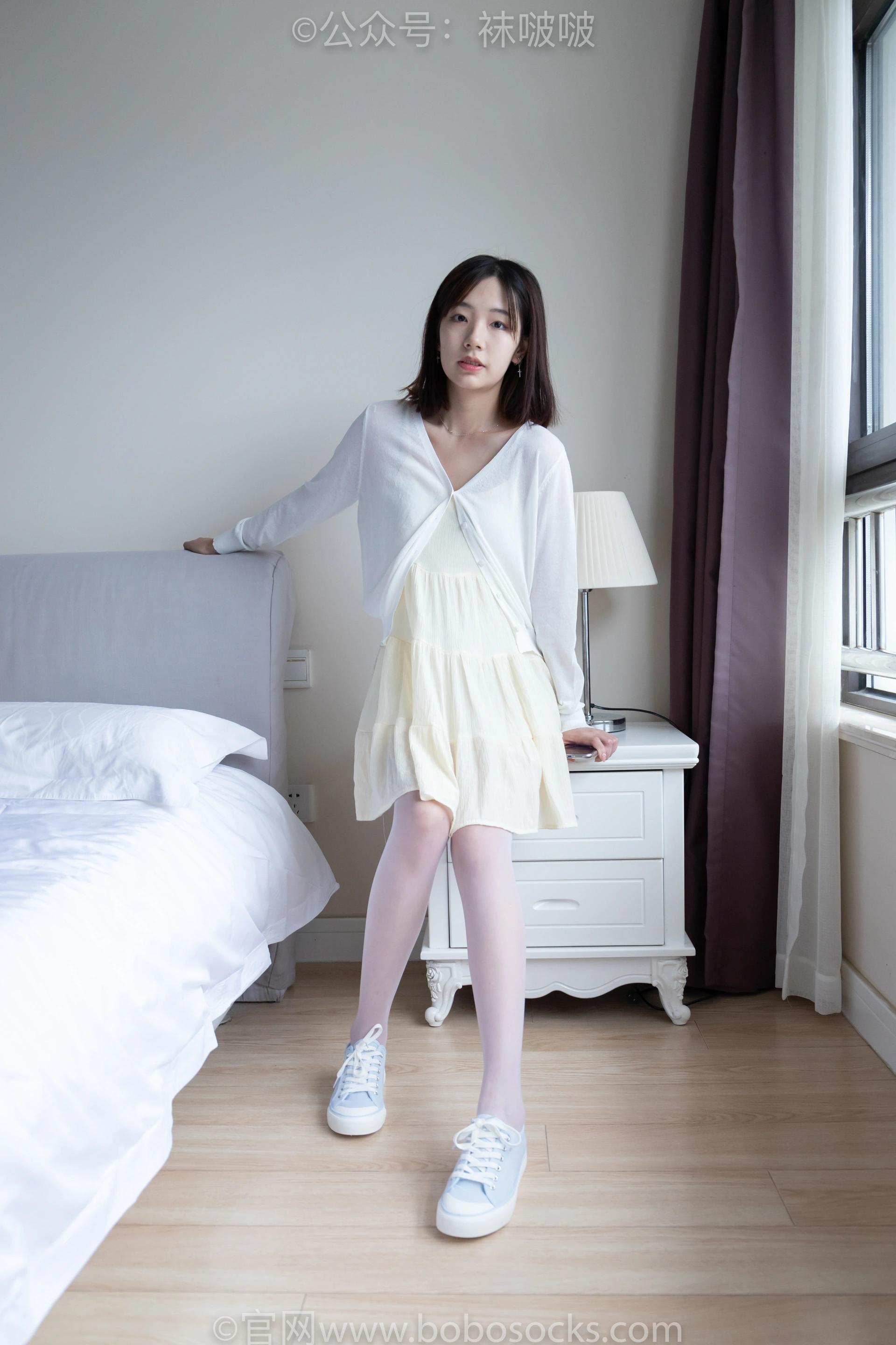 [BoBoSocks袜啵啵]NO.005 小甜豆-帆布鞋、薄白丝 2